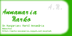 annamaria marko business card
